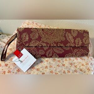 Target Limited Edition Embroidered Evening Clutch - Burgundy and Gold